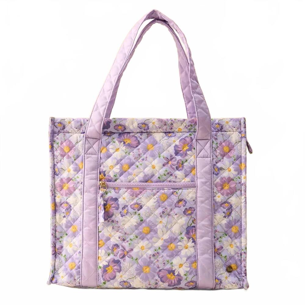 NEW THE DARLING EFFECT darling effect quilted travel tote bags in bouquet beauty